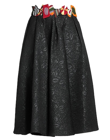 STELLA JEAN Midi-Rock Schwarz 100% Polyester