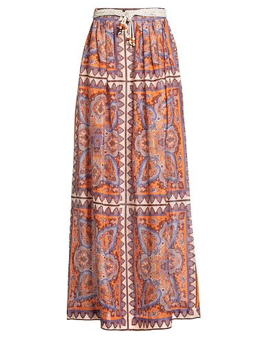 ZIMMERMANN Long skirt Orange 100% Linen
