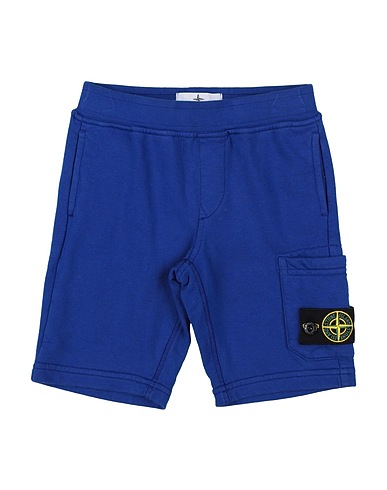 STONE ISLAND JUNIOR Shorts & Bermuda Blue 100% Cotton