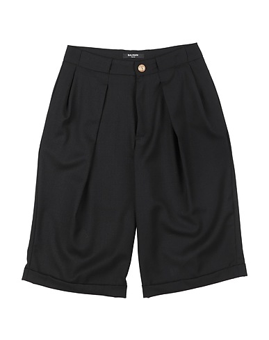 BALMAIN Shorts & Bermuda Black 100% Virgin Wool