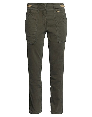 AERONAUTICA MILITARE Casual trouser Military green 97% Cotton, 3% Elastane