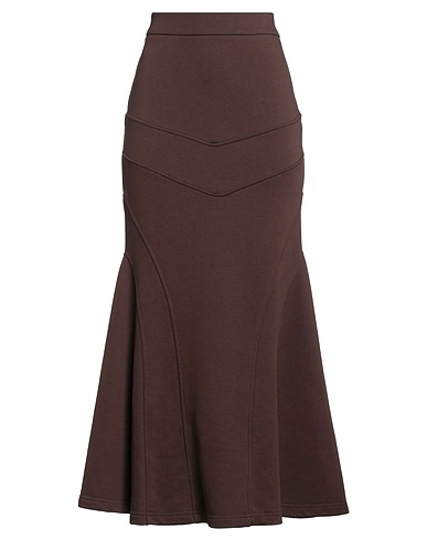 JIJIL Long skirt Chocolate brown 88% Cotton, 12% Polyester