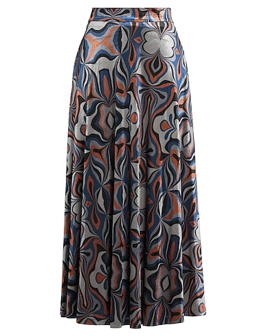 ANONYME DESIGNERS Long skirt BLU 92% Polyester, 8% Elastane