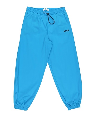 MSGM Casual trouser KIDS Azure 66% Cotton, 31% Nylon, 3% Elastane