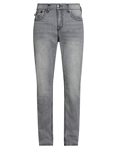 TRUE RELIGION Denim trousers Grey 99% Cotton, 1% Elastane