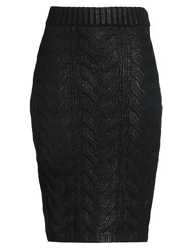 GUESS Midi skirt Black 60% Polyamide, 30% Wool, 10% Acrylic