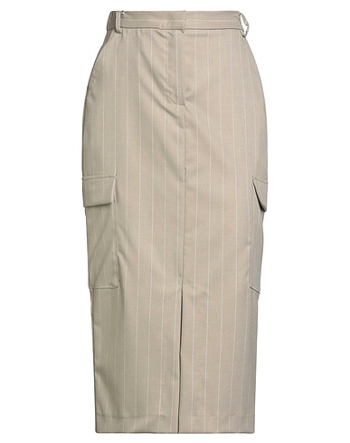 IMPERIAL Midi skirt Beige 64% Polyester, 34% Viscose, 2% Elastane