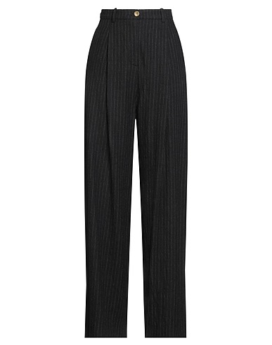 ALYSI Casual pants CRÈME Charcoal 100% Virgin Wool