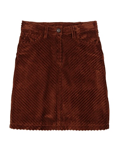 DOLCE&GABBANA Skirt Brown 98% Cotton, 2% Elastane, Polyester, Zamak