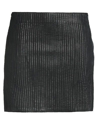 ALYSI Minigonna CRÈME Nero 100% Pelle