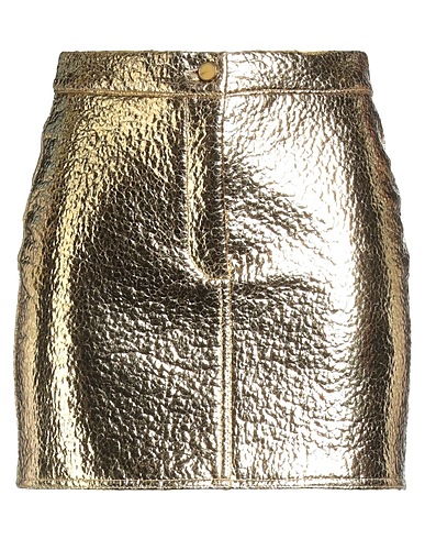 ALYSI Mini skirt CHOCOLAT Gold 100% Polyester