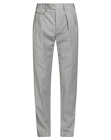 LARDINI Casual pants Light grey 89% Wool, 10% Cashmere, 1% Elastane