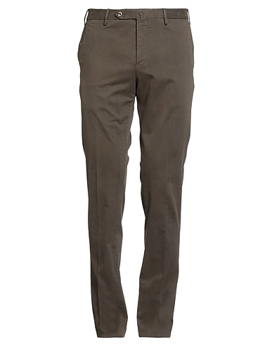 PT Torino Casual trouser Dark brown 98% Cotton, 2% Elastane