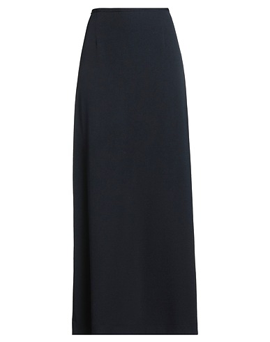 ALYSI Long skirt CRÈME Midnight blue 100% Virgin Wool