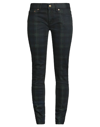 POLO RALPH LAUREN Denim pants Dark green 98% Cotton, 2% Elastane