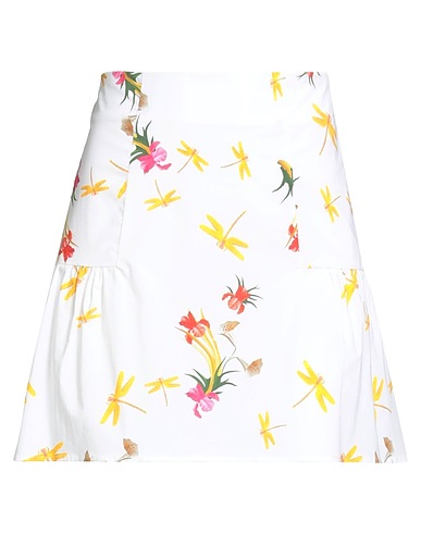 VIVETTA Mini skirt White 97% Cotton, 3% Elastane