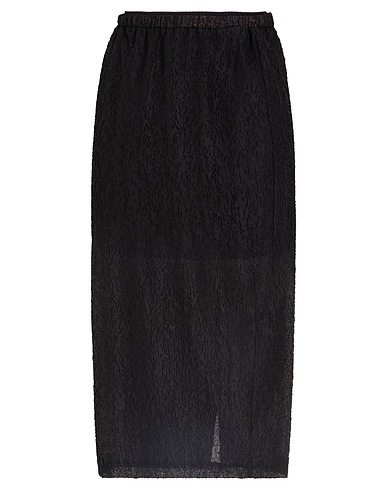 ALYSI Midi skirt CRÈME Black 68% Wool, 32% Polyamide