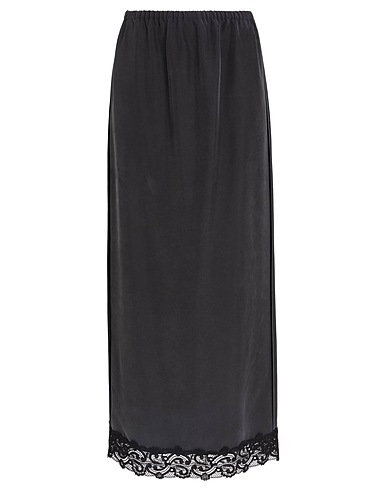 ALYSI Langer Rock CHOCOLAT Schwarz 70% Modal, 30% Polyester