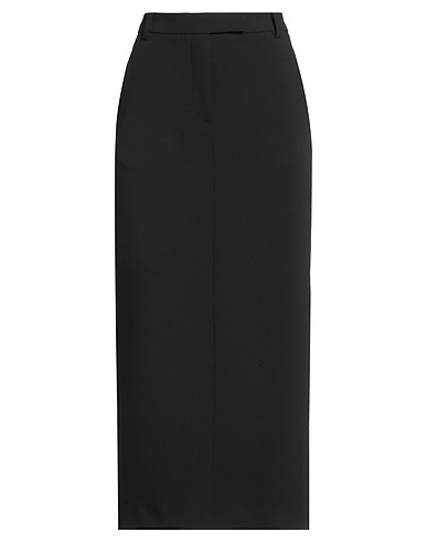 ALYSI Midi skirt CHOCOLAT Black 71% Polyester, 22% Viscose, 7% Elastane