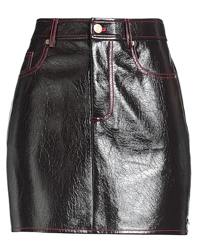 MAISON SCOTCH Mini skirt Dark purple 100% Polyurethane