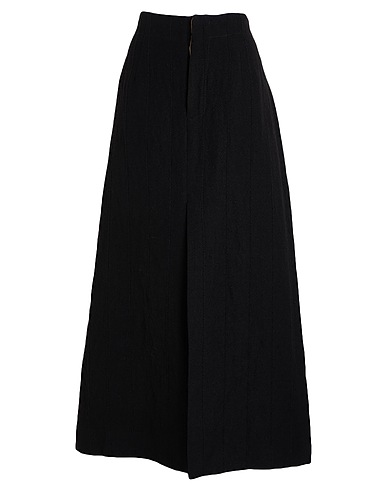 UMA WANG Long skirt Black 57% Virgin Wool, 41% Linen, 2% Cotton