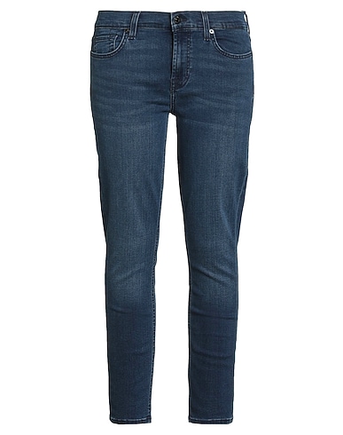 7 FOR ALL MANKIND Denim trousers Blue 45% Cotton, 22% Modal, 21% Polyester, 10% Viscose, 2% Elastane