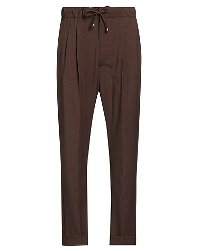 MESSAGERIE Casual pants PATRIZIO PISCAGLIA Chocolate brown 54% Polyester, 44% Wool, 2% Elastane