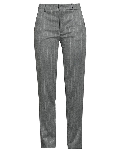 MANILA GRACE Casual trouser Grey 64% Polyester, 34% Viscose, 2% Elastane