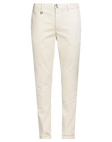 BARBATI Casual pants Beige 98% Cotton, 2% Elastane
