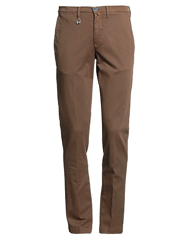 BARBATI Casual pants Brown 98% Cotton, 2% Elastane
