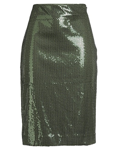 GUESS Midi skirt Military green 100% Polyester