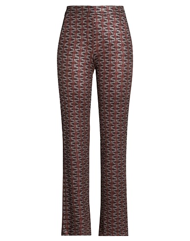SIYU Casual trouser Chocolate brown 91% Polyamide, 5% Elastane, 4% Metallic fiber