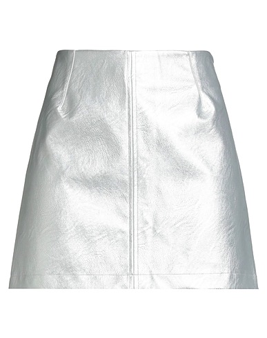 FLOOR Minigonna Argento 50% Poliuretano, 50% Viscosa