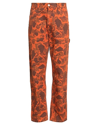 CARHARTT Casual pants Orange 100% Organic cotton