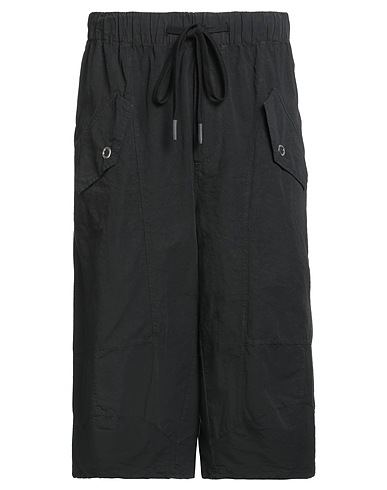 ANDREA YA' AQOV Shorts & Bermuda Black 75% Cotton, 25% Linen