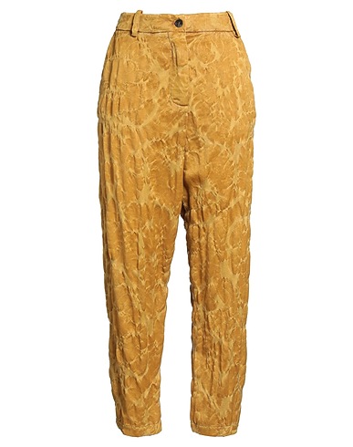MASNADA Casual trouser Mustard 57% Acetate, 43% Wool