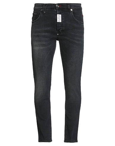 PHILIPP PLEIN Denim trousers Black 97% Cotton, 3% Elastane
