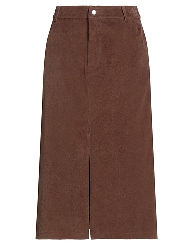 SEA Midi skirt Chocolate brown 98% Cotton, 2% Elastane
