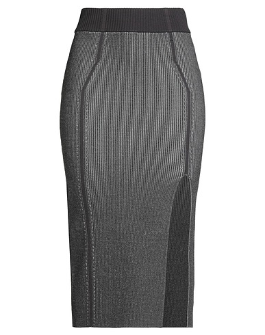 PATRIZIA PEPE Midi skirt Grey 60% Viscose, 39% Polyamide, 1% Elastane