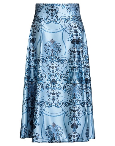 LAVI COUTURE Long skirt Light blue 100% Polyester