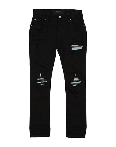 AMIRI Denim pants Black 92% Cotton, 6% Elastomultiester, 2% Elastane, Ovine leather