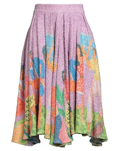 STELLA JEAN Midi skirt Lilac 76% Acrylic, 13% Wool, 11% Polyester