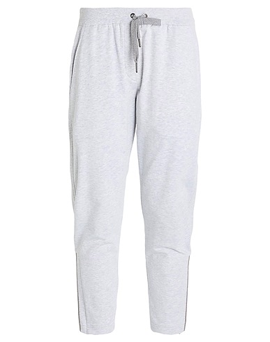 BRUNELLO CUCINELLI Pantalone Grigio chiaro 98% Cotone, 2% Elastan