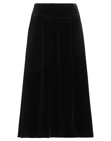 'S MAX MARA Midi skirt Black 100% Cotton