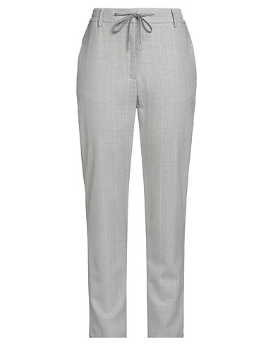 ELEVENTY Casual trouser Light grey 96% Wool, 4% Elastane