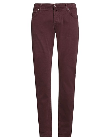 JACOB COHЁN Casual pants Burgundy 98% Cotton, 2% Elastane