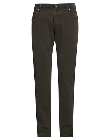 JACOB COHЁN Casual trouser Chocolate brown 98% Cotton, 2% Elastane