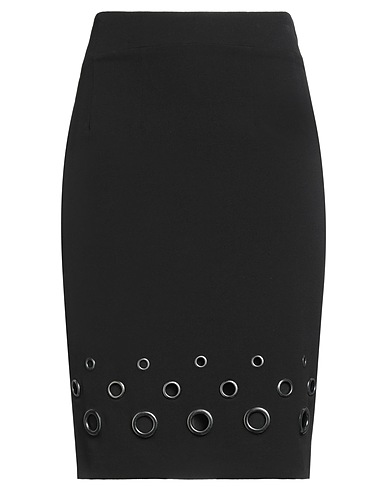 CAVALLI CLASS Midi skirt Black 63% Polyester, 33% Rayon, 4% Elastane