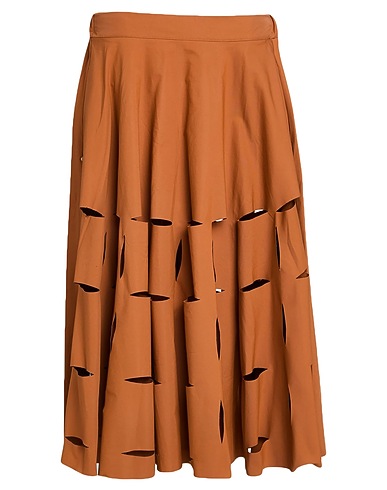 WHITE SAND Midi skirt Camel 67% Cotton, 33% Nylon