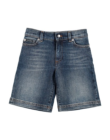 DOLCE&GABBANA Shorts vaqueros Azul marino 98% Algodón, 2% Elastán, Poliéster, Zamak